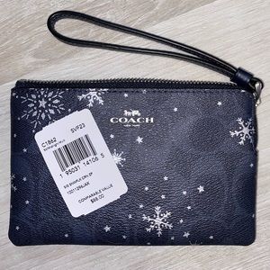 Coach Leather Zip Wristlet - NWT